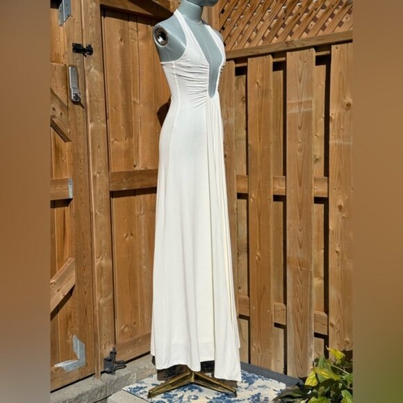 🆕 MISHA COLLECTION 🧿 NWOT The Jennifer Cupro Maxi Dress, Ivory - Sz XS - Picture 9 of 16